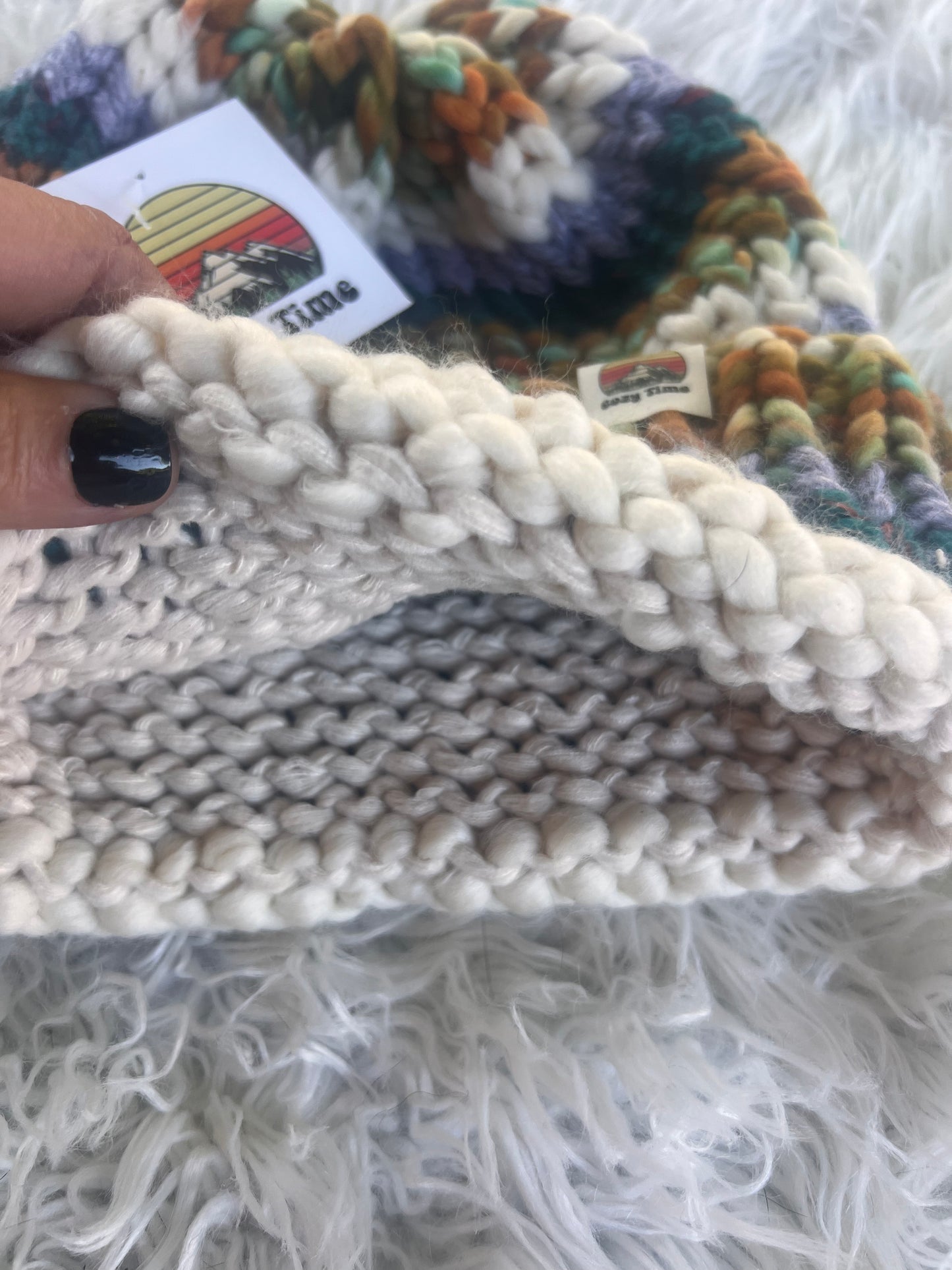 OOAK hand dyed luxury beanie
