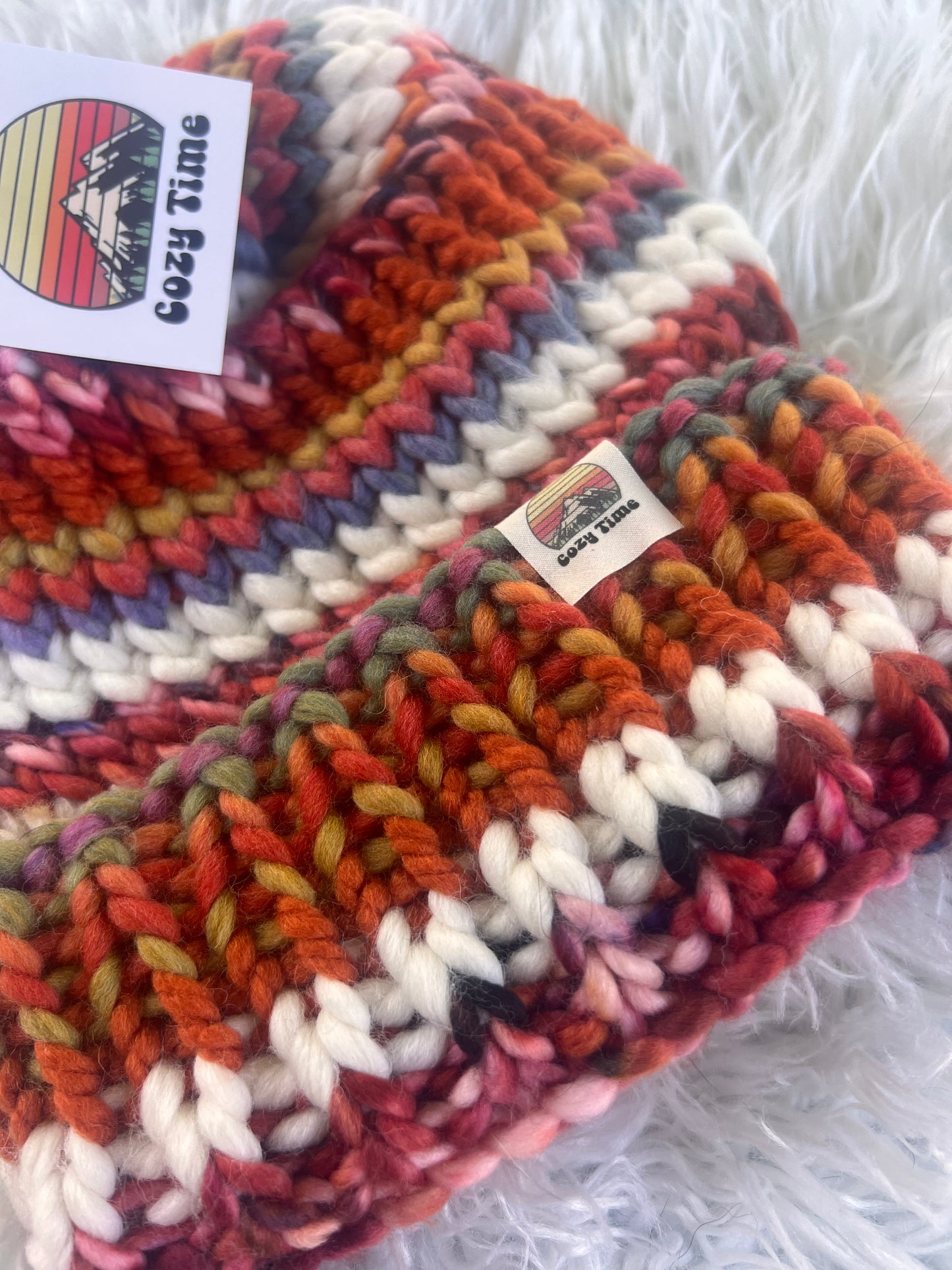 OOAK hand dyed luxury beanie