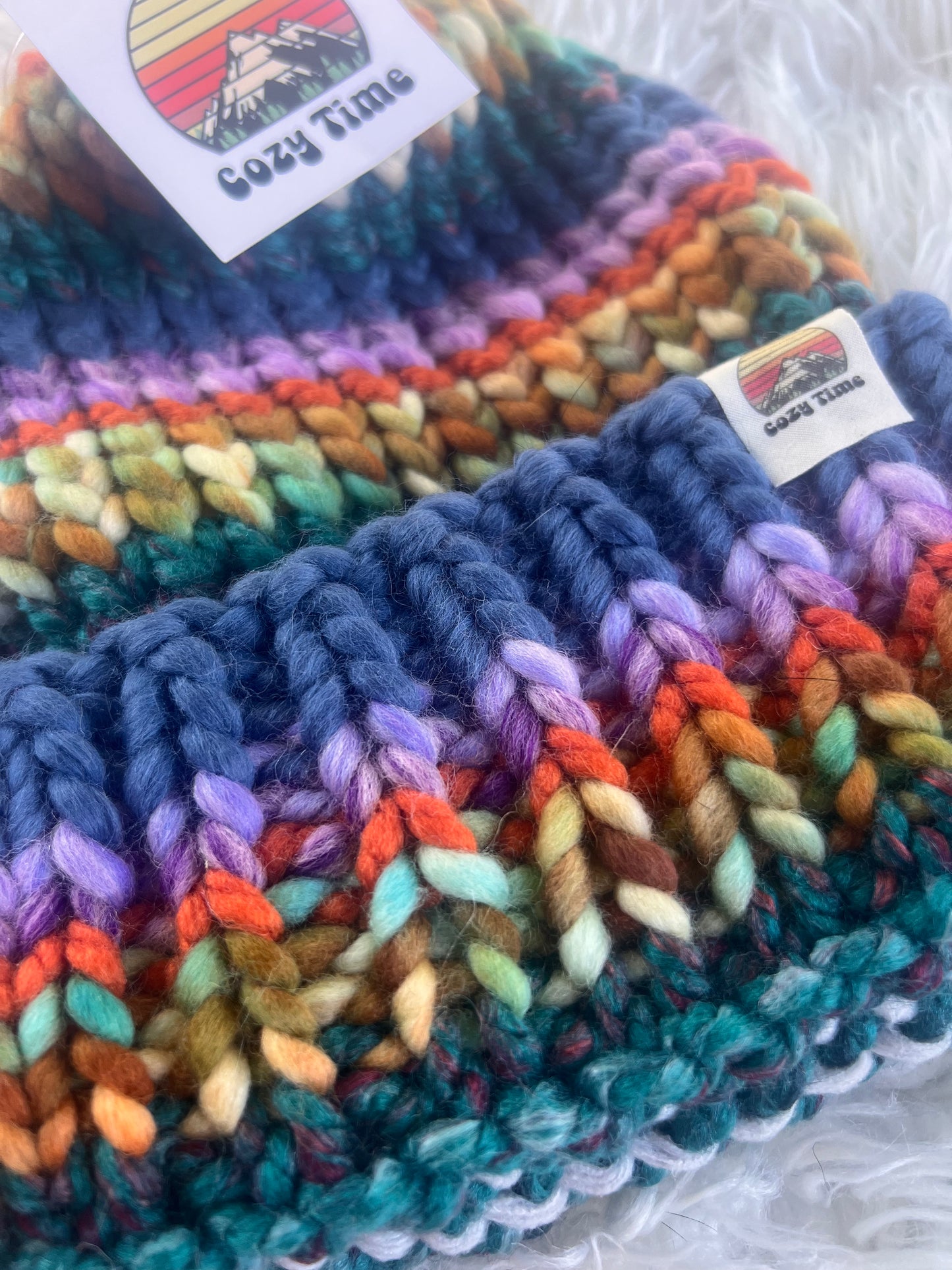 OOAK hand dyed luxury beanie