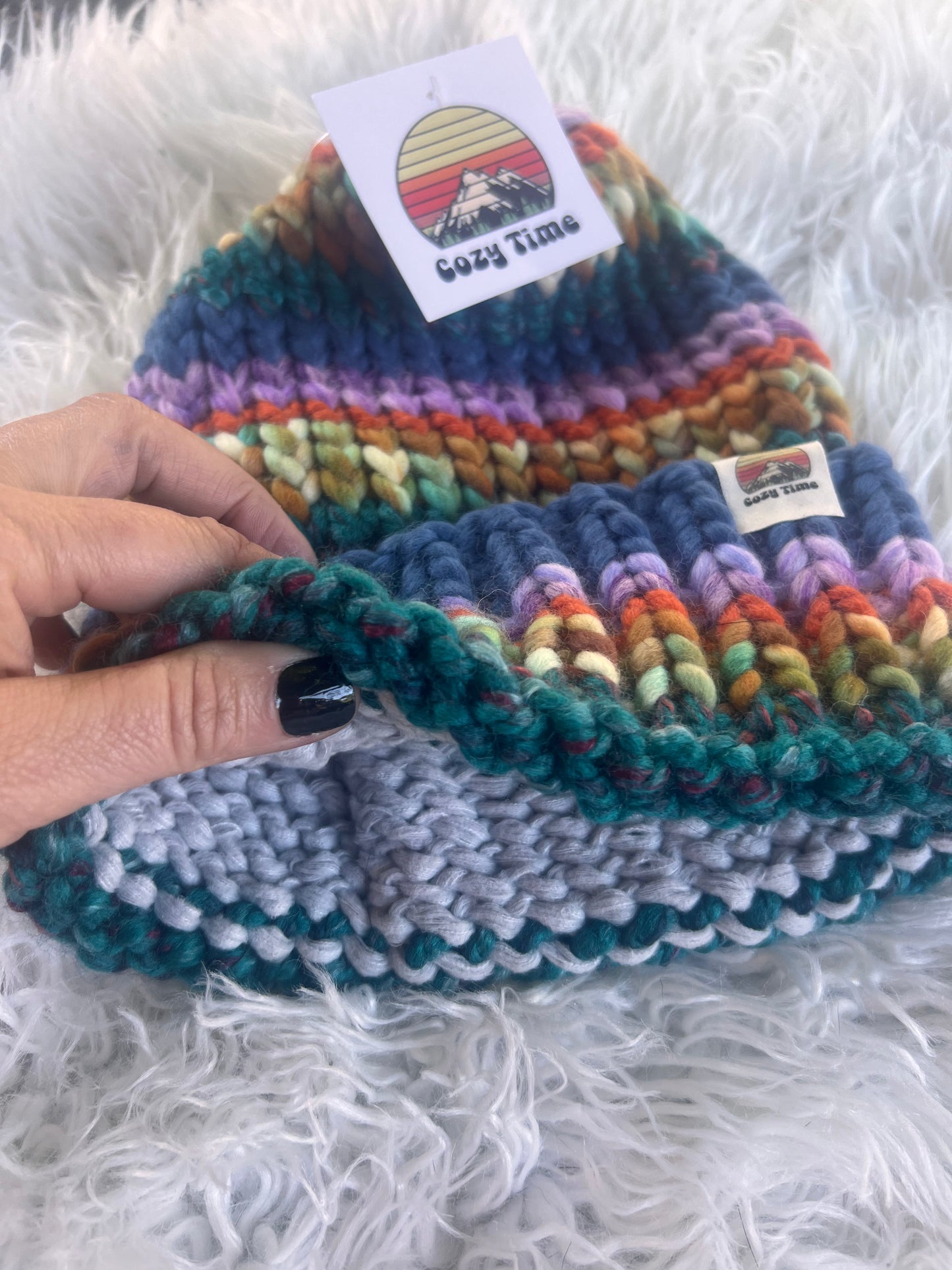 OOAK hand dyed luxury beanie