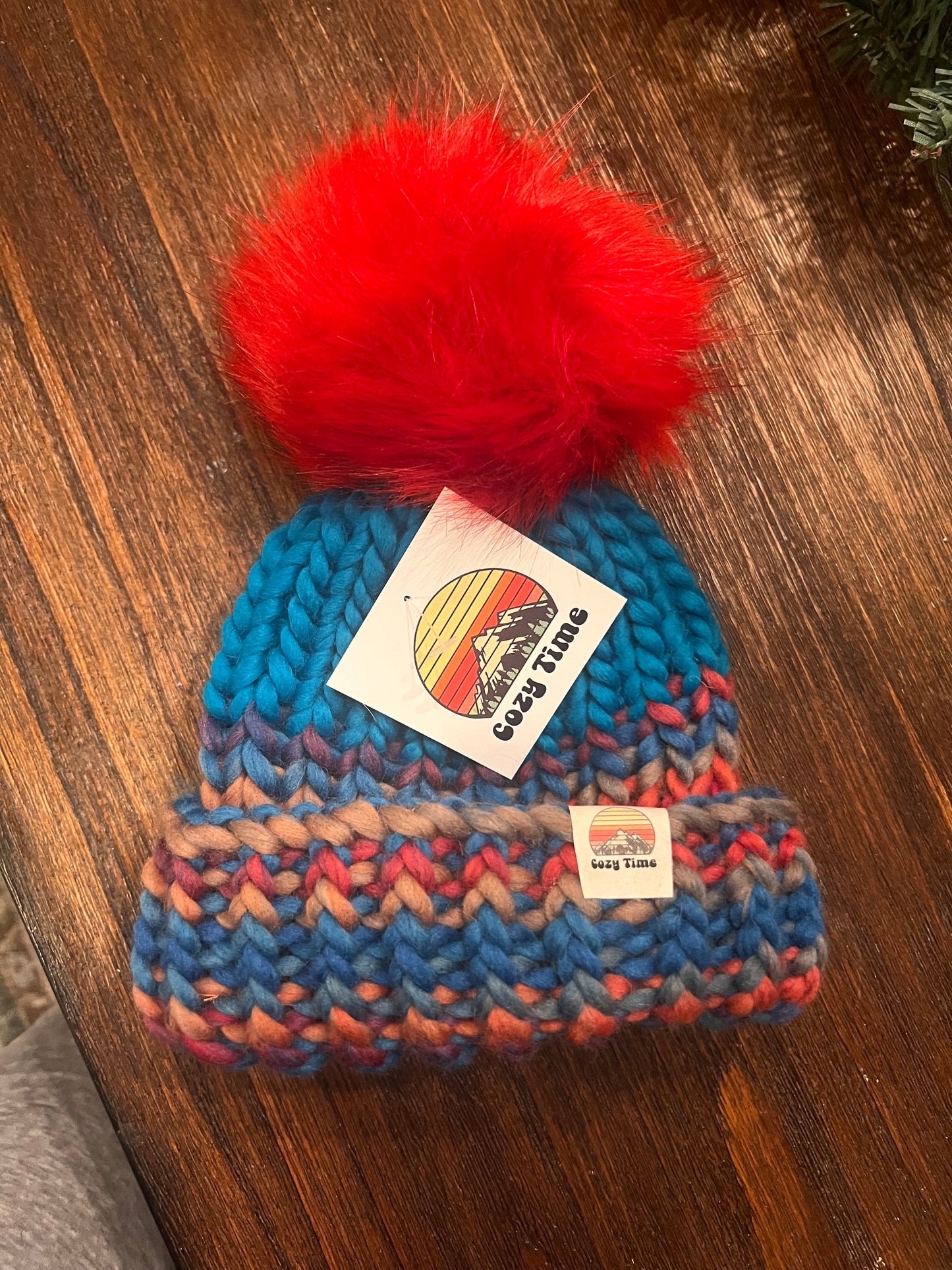 Quick ship merino wool beanie, fits child and adult