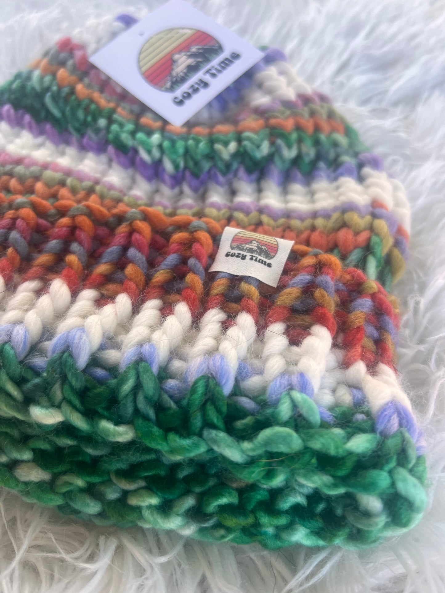 OOAK hand dyed luxury beanie