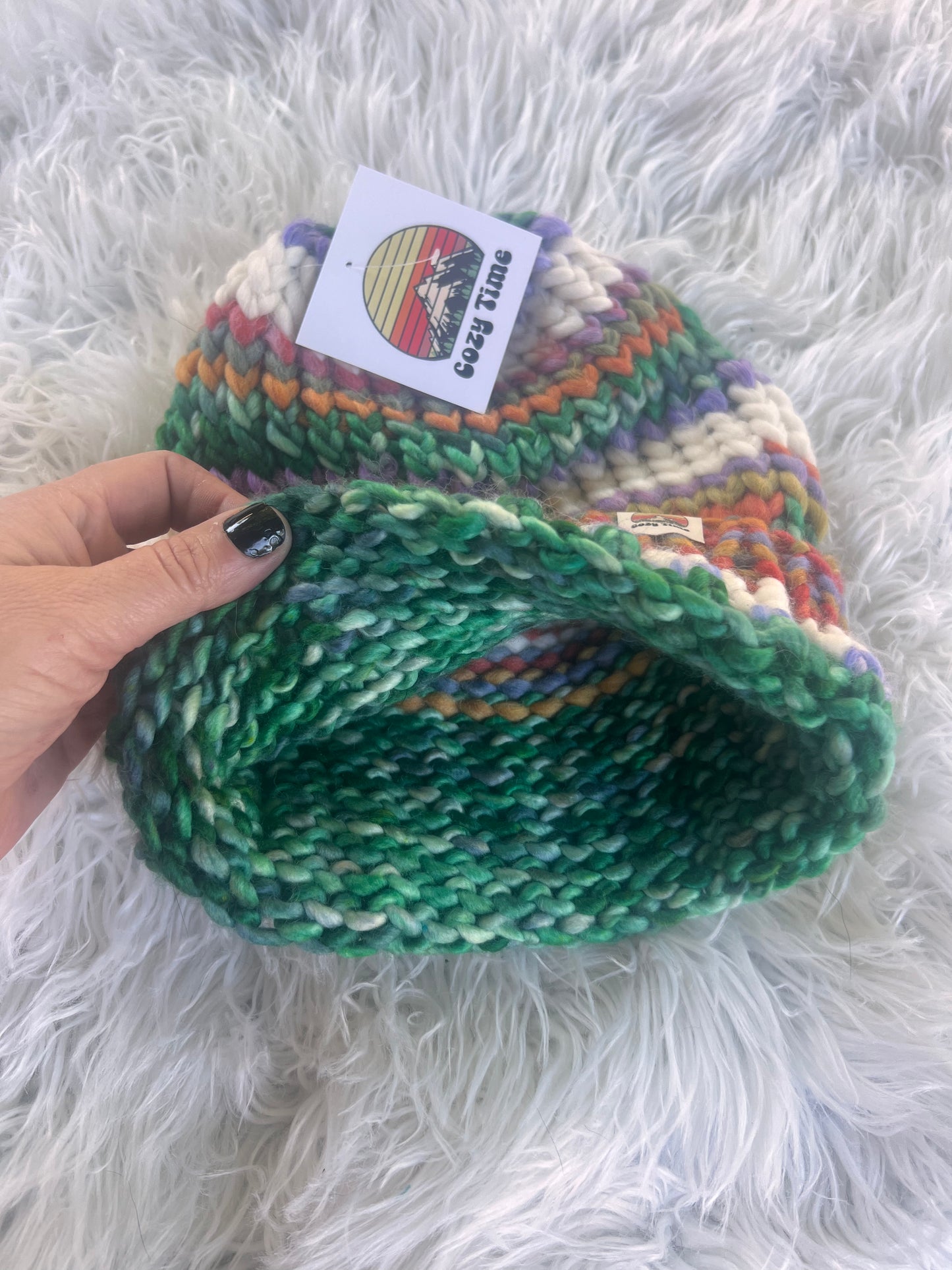 OOAK hand dyed luxury beanie