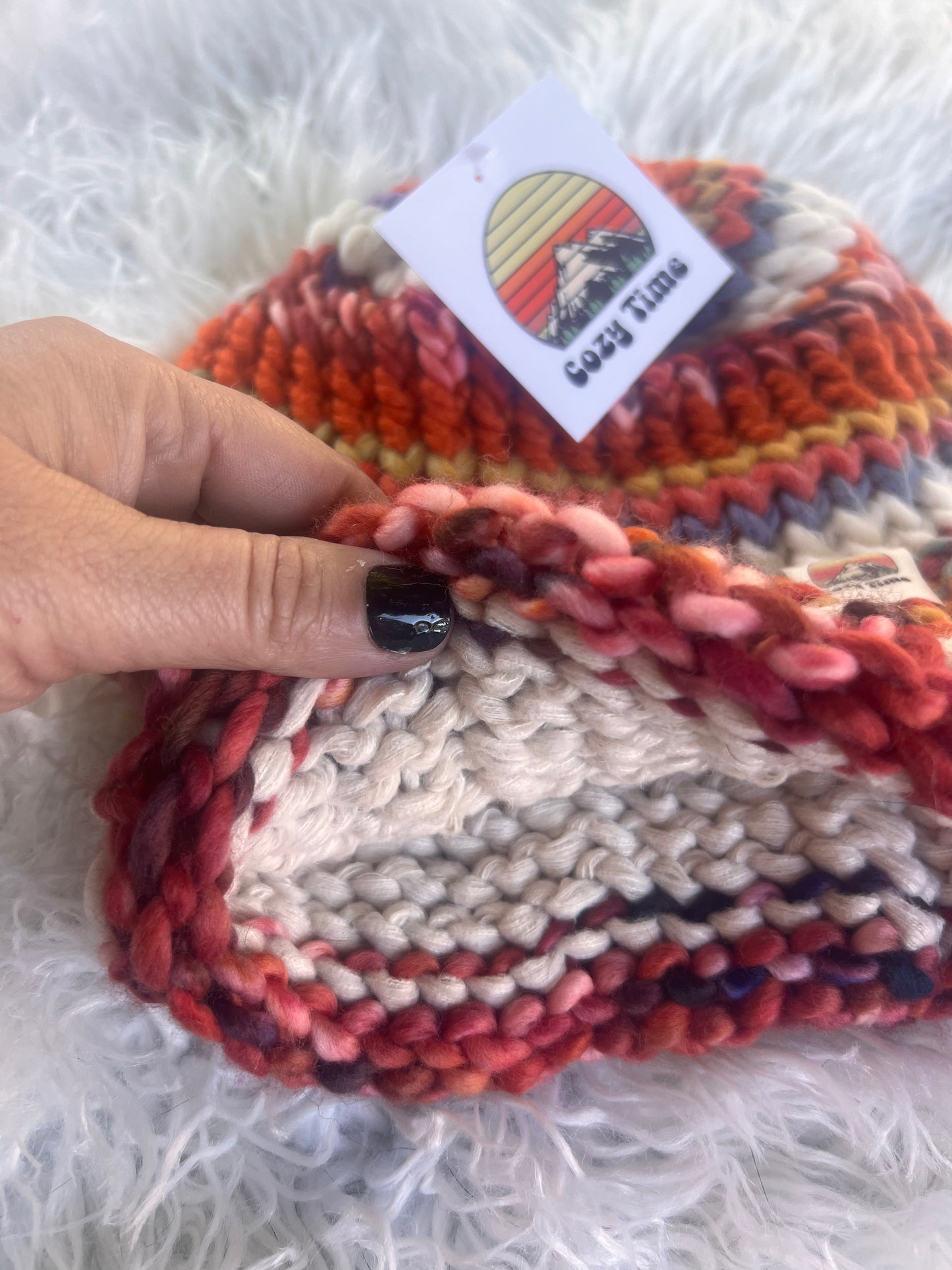 OOAK hand dyed luxury beanie