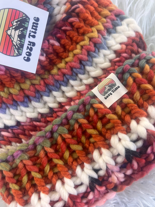 OOAK hand dyed luxury beanie