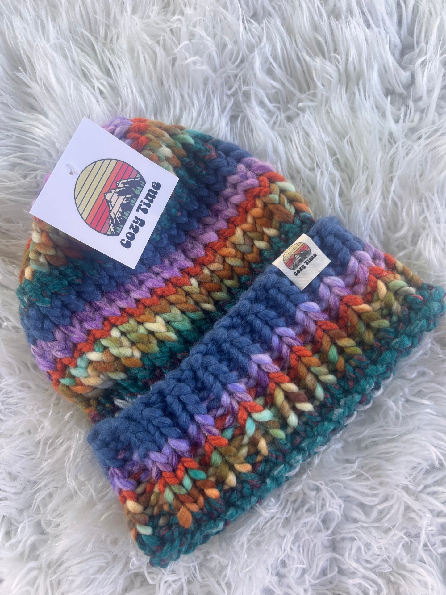 OOAK hand dyed luxury beanie