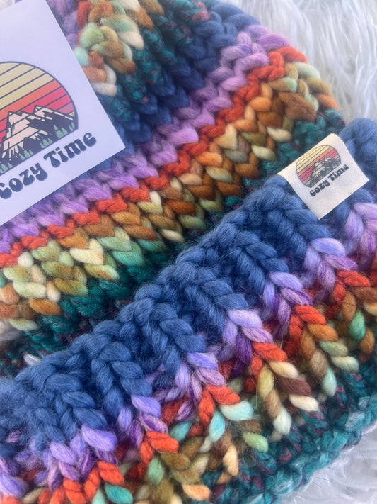 OOAK hand dyed luxury beanie